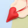 Leather Peach Heart Bag Pendant Modern Simplicity Style Clothing Hand Rope Accessories