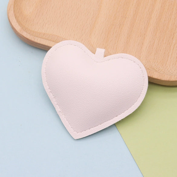 Leather Peach Heart Keychain Fashionable Couple Pendant