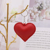 Leather Peach Heart Keychain Fashionable Couple Pendant
