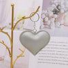 Leather Peach Heart Keychain Fashionable Couple Pendant