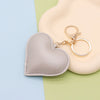 Leather Peach Heart Keychain For Women Fashion Luggage And Car Interior Pendant