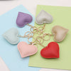 Leather Peach Heart Keychain For Women Fashion Luggage And Car Interior Pendant