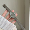Leather Strap Women Quartz Watch Alloy Case Rose Gold Buckle Round Dial Leisure Style