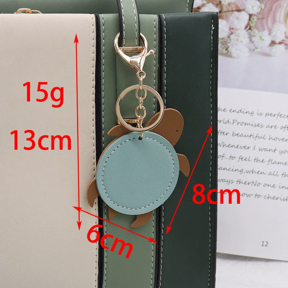 Leather Turtle Key Chain Pendant Casual Creative Cute Pastoral Style For Couples