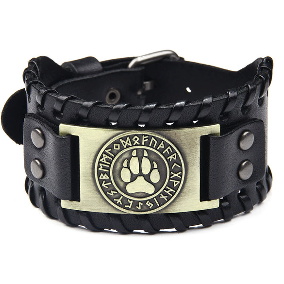 Leather Woven Animal Shape Bracelet For Men