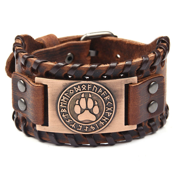 Leather Woven Animal Shape Bracelet For Men