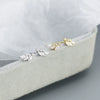 Leaves Diamond Earrings S925 Silver Electroplated Design Overlapped Allmatch Women's Earrings
