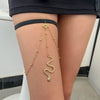 Leg Chain Bow Love Cross Elastic Band Tassel Sexy