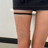 Leg Chain Bow Love Cross Elastic Band Tassel Sexy