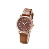 Leisure Alloy And Imitation Leather Women's Watch With Round Dial And Pin Buckle