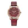 Leisure Alloy And Imitation Leather Women's Watch With Round Dial And Pin Buckle