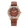 Leisure Alloy And Imitation Leather Women's Watch With Round Dial And Pin Buckle