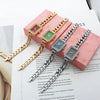 Leisure Alloy And Stainless Steel Rectangular Diamondencrusted Women's Watch Bracelet