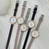 Leisure Alloy Case Ordinary Glass Mirror Women's Watch In Pink And Mint Green