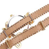 Leisure Alloy Pu Stainless Steel Round Dial Women's Bracelet Quartz Watch