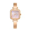 Leisure Alloy Quartz Watch For Women With Square Dial And Round Corners