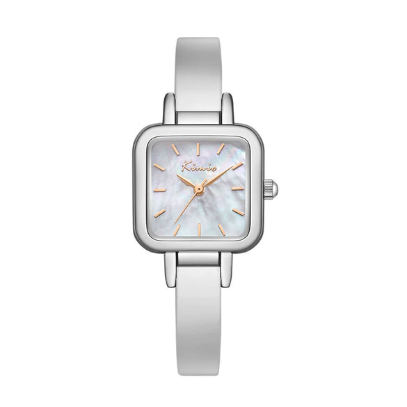 Leisure Alloy Quartz Watch For Women With Square Dial And Round Corners