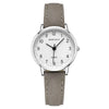 Leisure Couple Watch Alloy Case Imitation Leather Strap Stainless Steel Clasp Round Dial