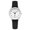 Leisure Couple Watch Alloy Case Imitation Leather Strap Stainless Steel Clasp Round Dial
