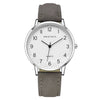 Leisure Couple Watch Alloy Case Imitation Leather Strap Stainless Steel Clasp Round Dial