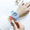 Leisure Electronic Watch For Female With Silicone Strap And Plastic Case In Cute Maiden Style With Heart Shape