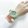 Leisure Electronic Watch For Female With Silicone Strap And Plastic Case In Cute Maiden Style With Heart Shape
