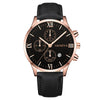 Leisure Fashion Calendar Roman Pattern Alloy Case Imitation Leather Strap Men's Watch