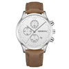 Leisure Fashion Calendar Roman Pattern Alloy Case Imitation Leather Strap Men's Watch