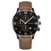 Leisure Fashion Calendar Roman Pattern Alloy Case Imitation Leather Strap Men's Watch