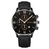Leisure Fashion Calendar Roman Pattern Alloy Case Imitation Leather Strap Men's Watch
