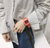 Leisure Female Student Translucent Square Electronic Luminescent Plastic Watch