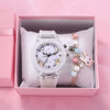 Leisure Luminous Unicorn Alloy And Silicone Electronic Watch With Stainless Steel Clasp And Round Dial