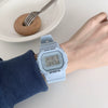 Leisure Plastic And Silicone Square Couple Electronic Watch Multifunctional Luminous Digital
