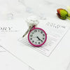 Leisure Plastic Pocket Keychain Watch With Round Dial And Spiral Crown For Students And Nurses
