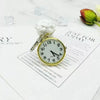 Leisure Plastic Pocket Keychain Watch With Round Dial And Spiral Crown For Students And Nurses