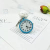 Leisure Plastic Pocket Keychain Watch With Round Dial And Spiral Crown For Students And Nurses