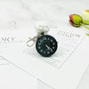 Leisure Plastic Pocket Keychain Watch With Round Dial And Spiral Crown For Students And Nurses