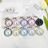 Leisure Plastic Pocket Keychain Watch With Round Dial And Spiral Crown For Students And Nurses