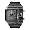 Leisure Quartz Men's Watch Stainless Steel Rectangle Dial Pin Buckle