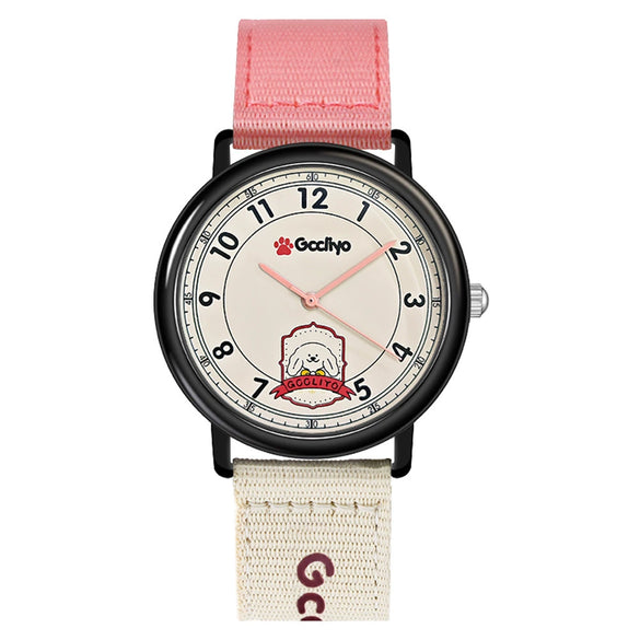 Leisure Quartz Watch Alloy Material Round Dial Cartoon Puppy Style
