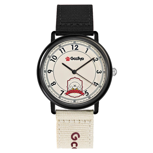 Leisure Quartz Watch Alloy Material Round Dial Cartoon Puppy Style