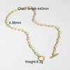 Leisure Sports Rectangular Stainless Steel Vacuum Gold Plated Bamboo Chain Necklace For Women