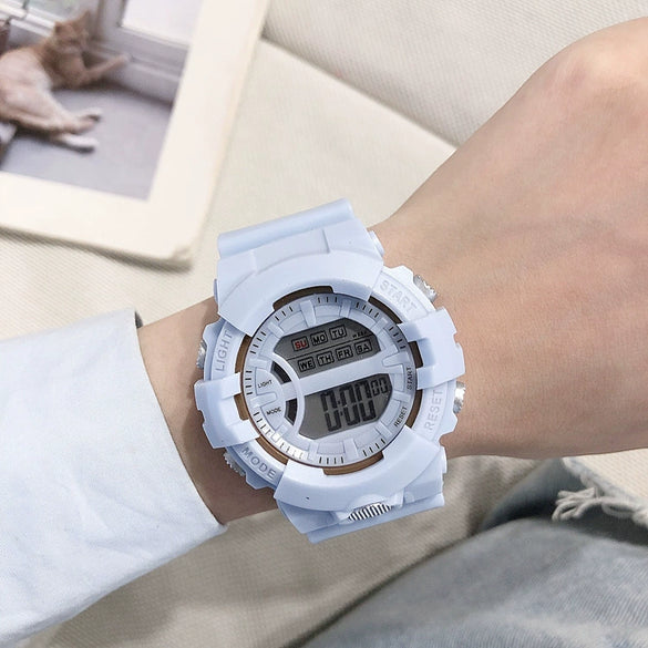 Leisure Sports Unicorn Electronic Watch Digital Display Silicone Case And Strap Plastic Mirror For General Gender