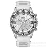 Leisure Sports Watch Alloy Case Plastic Strap Round Dial