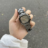 Leisure Square Alloy Strap Quartz Watch For Female With Mineral Strengthened Glass Mirror And Stainless Steel Clasp