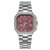 Leisure Square Alloy Strap Quartz Watch For Female With Mineral Strengthened Glass Mirror And Stainless Steel Clasp