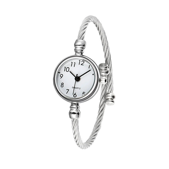 Leisure Student Quartz Watch With Stainless Steel Band And Alloy Case Round Dial