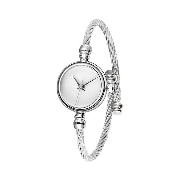 Leisure Student Quartz Watch With Stainless Steel Band And Alloy Case Round Dial