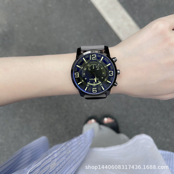 Leisure Style Alloy Case Ordinary Glass Mirror Allmatch Watch For Men And Women