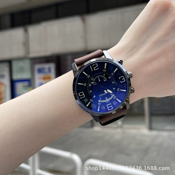Leisure Style Alloy Case Ordinary Glass Mirror Allmatch Watch For Men And Women